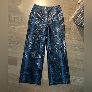 Nasty Gal, faux leather pants, crocodile print, size 10
